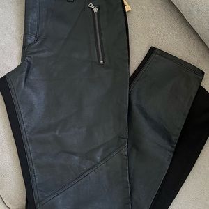 NWT DKNY, size 10, faux leather front